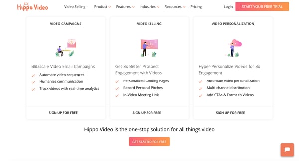 Hippo Video Homepage